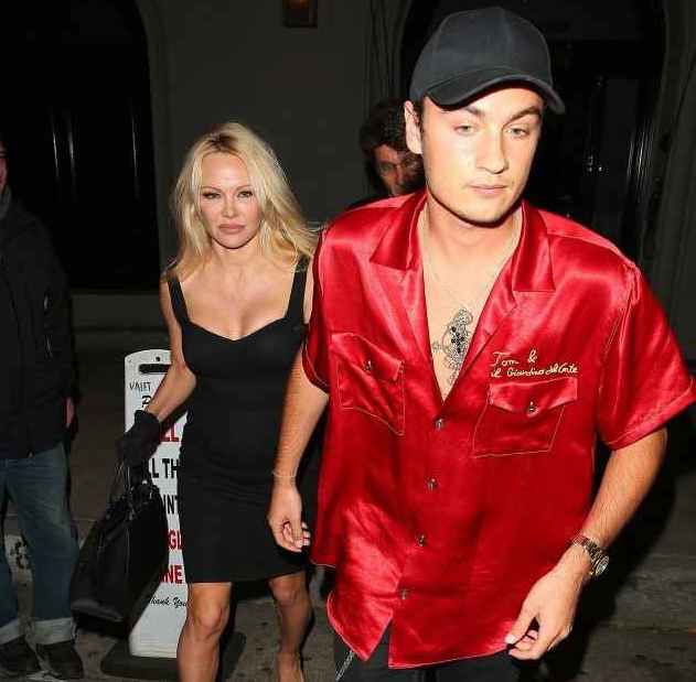 Pam Anderson Gets in Front of Cameras with Son Brandon (Picture)