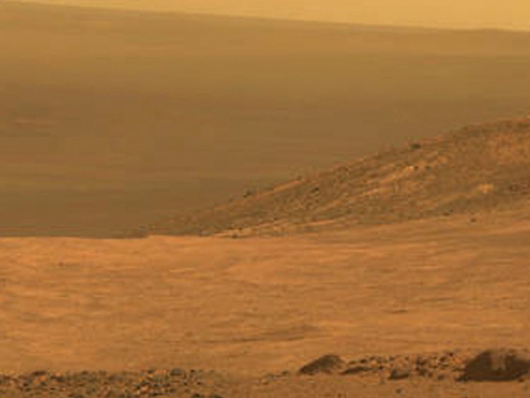 The Martian landscape previously captured by Opportunity