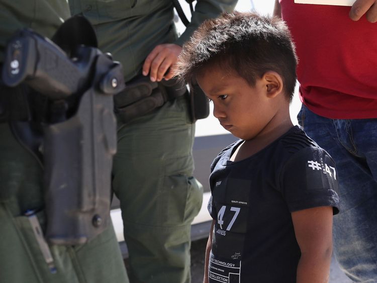 A boy from Honduras is taken into custody