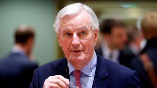 The European Union&#39;s chief Brexit negotiator, Michel Barnier, attends an EU meeting in Brussels
