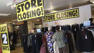 A BHS store closing down, August 2016
