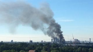 Fire over east London