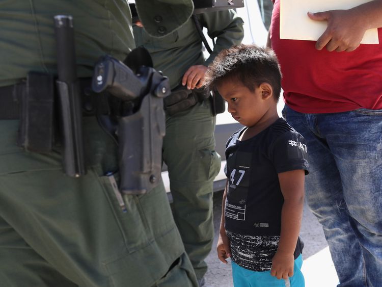 A boy from Honduras is taken into custody