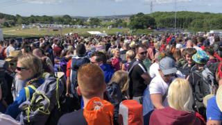 Queues at Isle of Wight Festival
