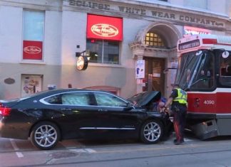Report: TTC driver sent to hospital as a precaution after car hits streetcar