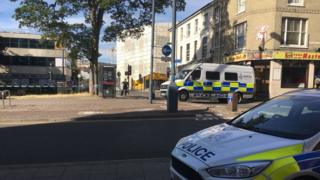 Police cordon at Rose Lane car park, Norwich