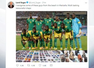 Lord Sugar apologises for ‘racist’ tweet about Senegal football team (Details)