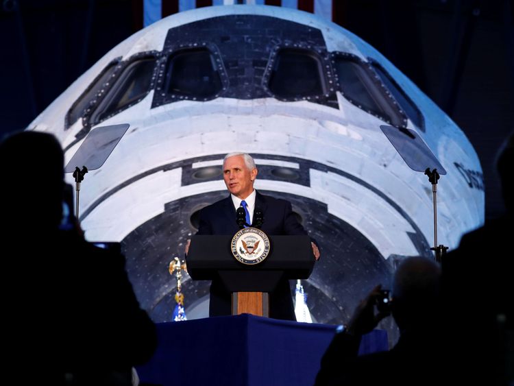 Mike Pence addressed the National Space Centre for the first time in 2017