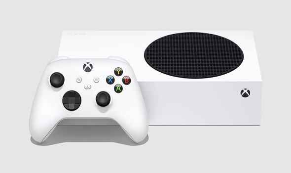 Xbox Series S on its side