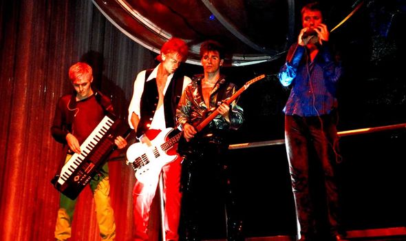 Duran Duran members playing a gig in California
