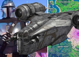 Fortnite Razor Crest challenge map location – How to unlock Mandalorian shoulder armour | Gaming | Entertainment – challenge
