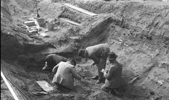 Photo of the excavations in 1939